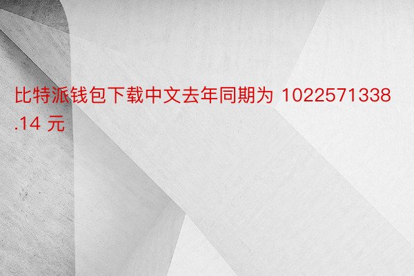 比特派钱包下载中文去年同期为 1022571338.14 元