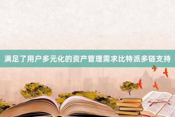 满足了用户多元化的资产管理需求比特派多链支持