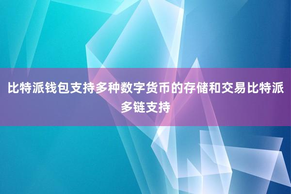 比特派钱包支持多种数字货币的存储和交易比特派多链支持