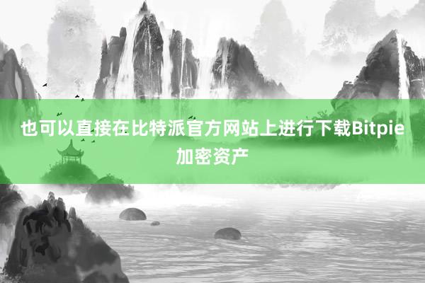 也可以直接在比特派官方网站上进行下载Bitpie加密资产