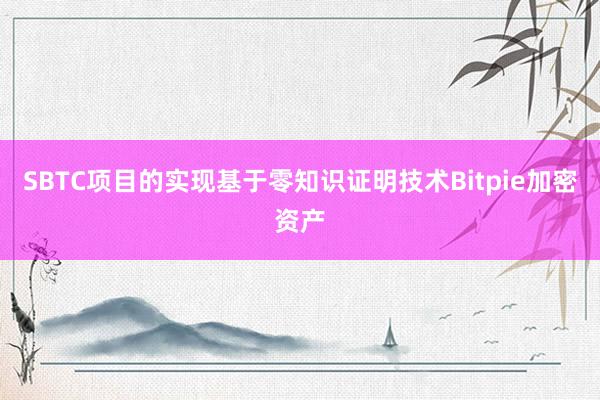 SBTC项目的实现基于零知识证明技术Bitpie加密资产