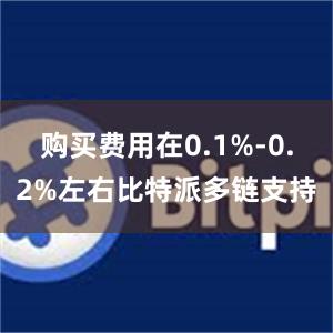 购买费用在0.1%-0.2%左右比特派多链支持