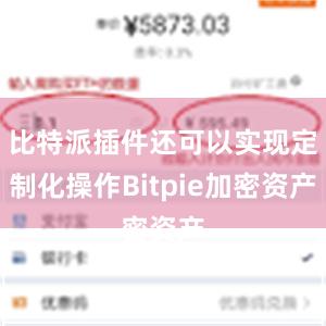 比特派插件还可以实现定制化操作Bitpie加密资产