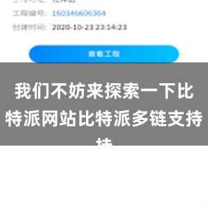 我们不妨来探索一下比特派网站比特派多链支持